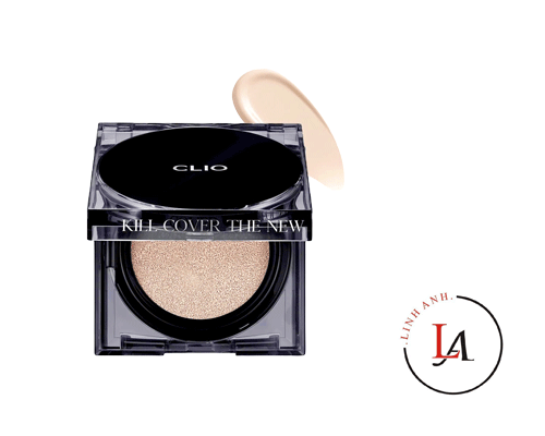 Phấn Clio 2 lõi Cushion số 2.5BY, 3BY vỏ đen